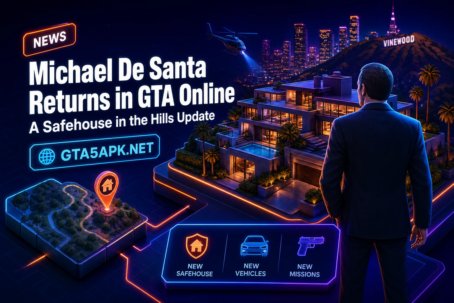 Michael De Santa Returns in GTA Online 'A Safehouse in the Hills' Update