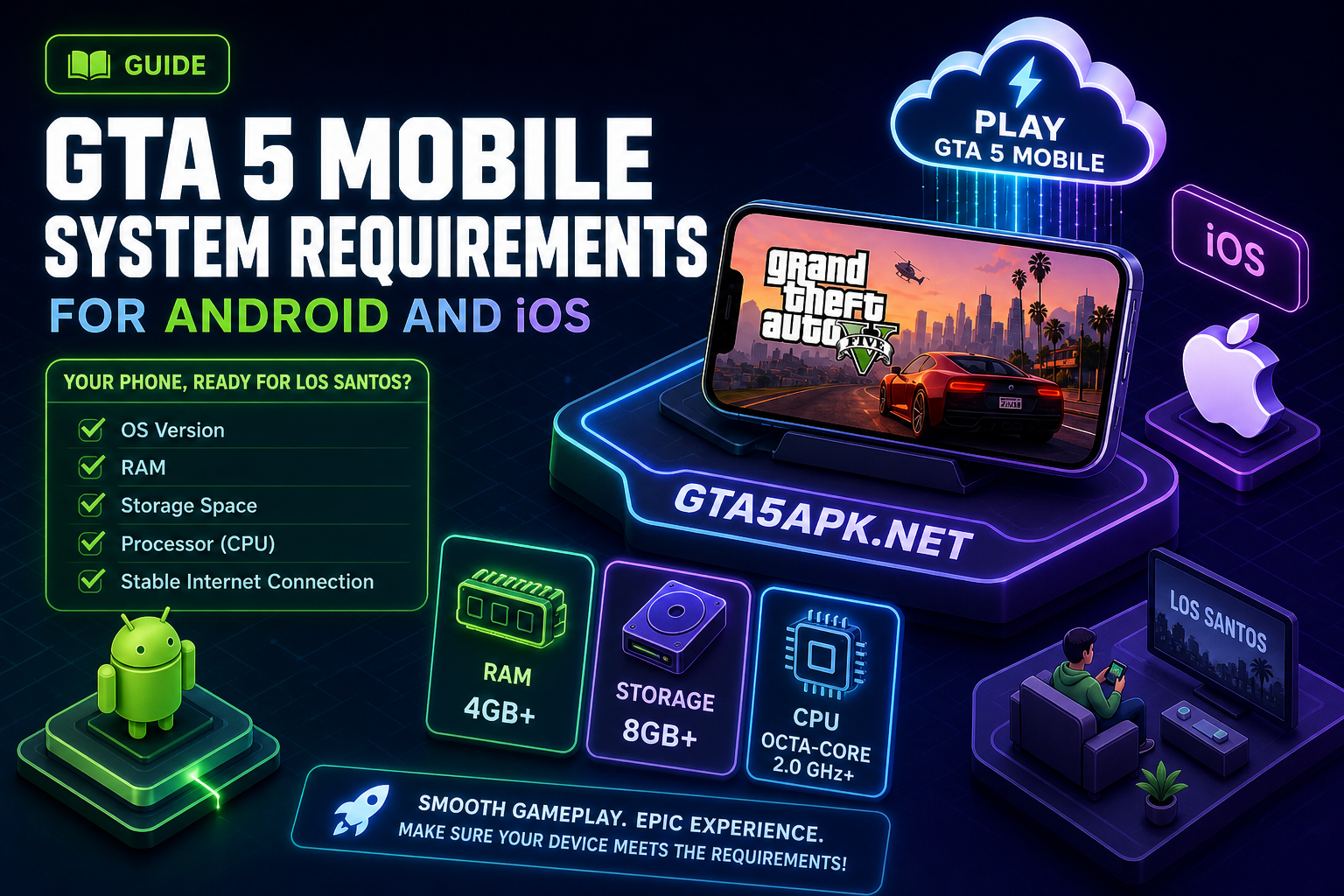 GTA 5 Mobile: System Requirements for Android and iOS